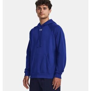 NWT Under Armour UA Rival Fleece Men's Hoodie in Royal Blue size 2XL